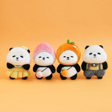 Wool Felt Panda Bag Charm